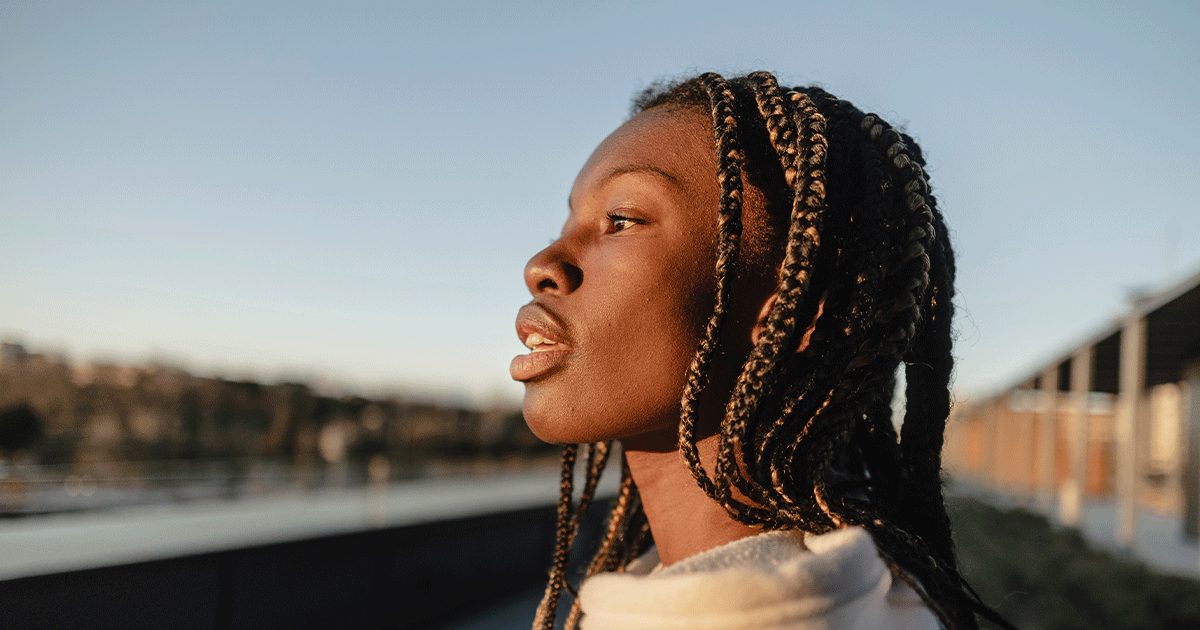 Young woman having experiencing poverty